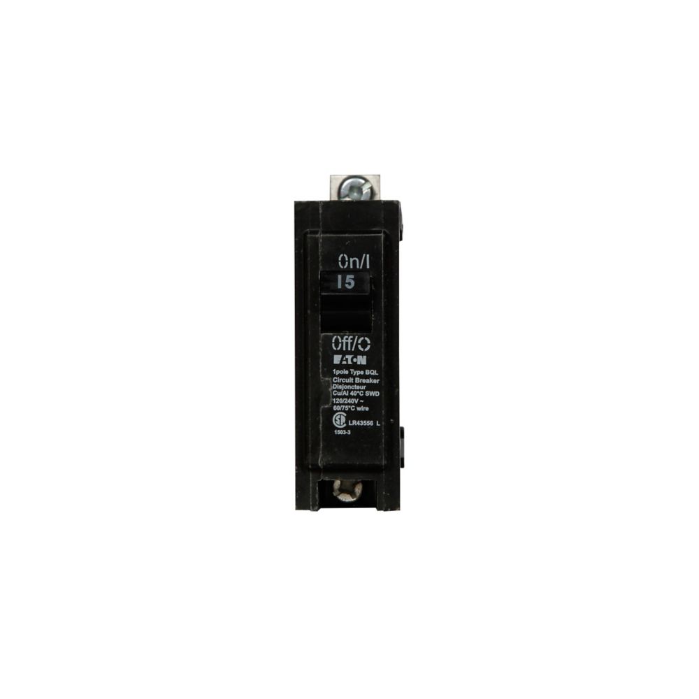 Eaton BQL15 Circuit Breaker | 240V 15A 1P 10kA@240V BQL Series