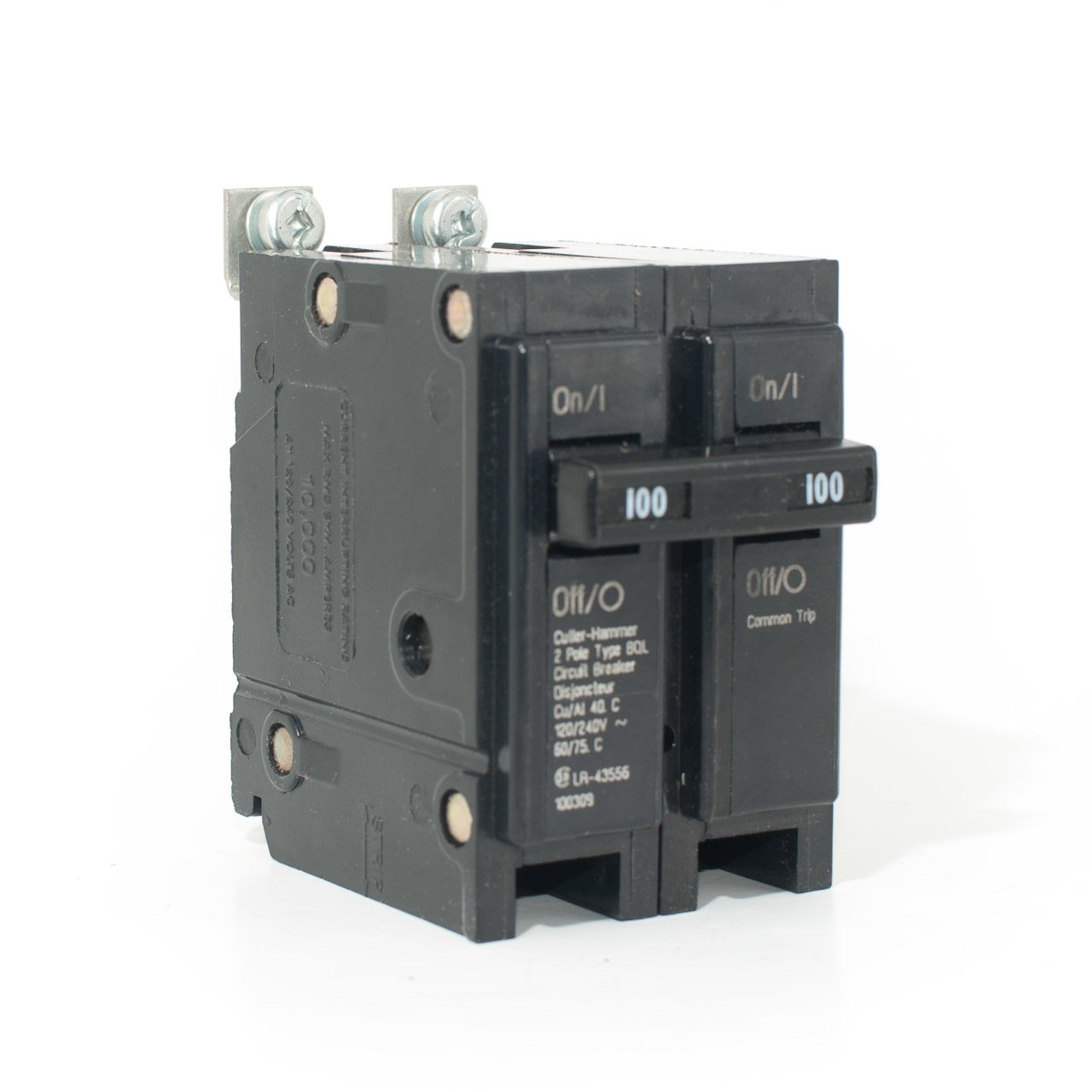 Eaton BQL2100 Circuit Breaker | 240V 100A 2P 10kA@240V Bolt-On BQL Series