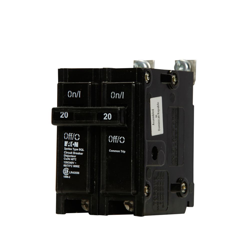 Eaton BQL220 Circuit Breaker | 240V 20A 2P 10kA@240V BQL Series