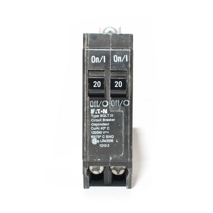 Eaton BQLT-20 Circuit Breaker | 120V 20A 2P 10kA@240V Bolt-On BQL Series