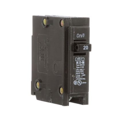 Eaton BR120 Circuit Breaker | 568V 20A 1P 10kA@120V Plug-In BR Series