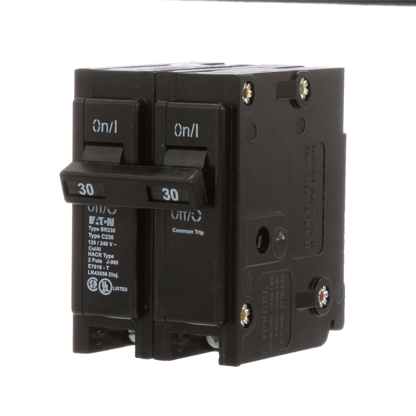Eaton BR230 Circuit Breaker | 240V 30A 2P 10kA@240V Plug-In BR Series