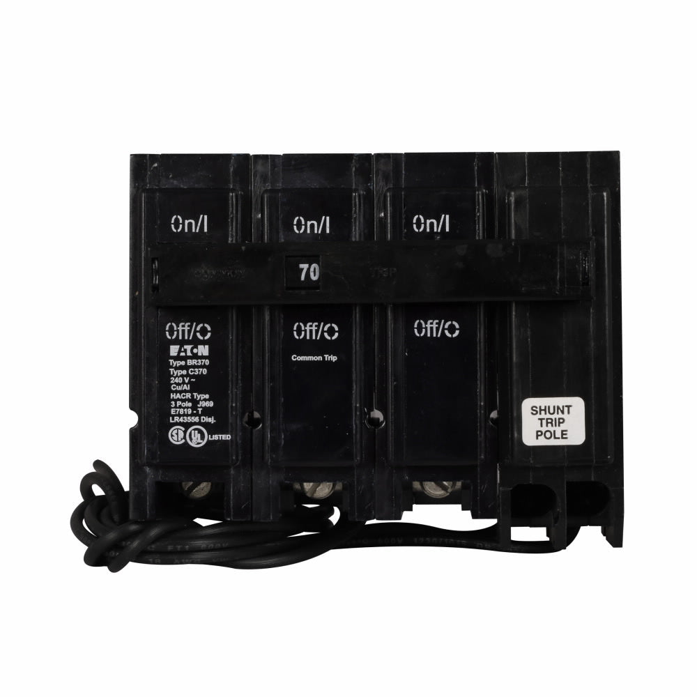 Cutler Hammer BR370ST Circuit Breaker | 240V 70A 3P 10kA@240V Plug-In BR Series