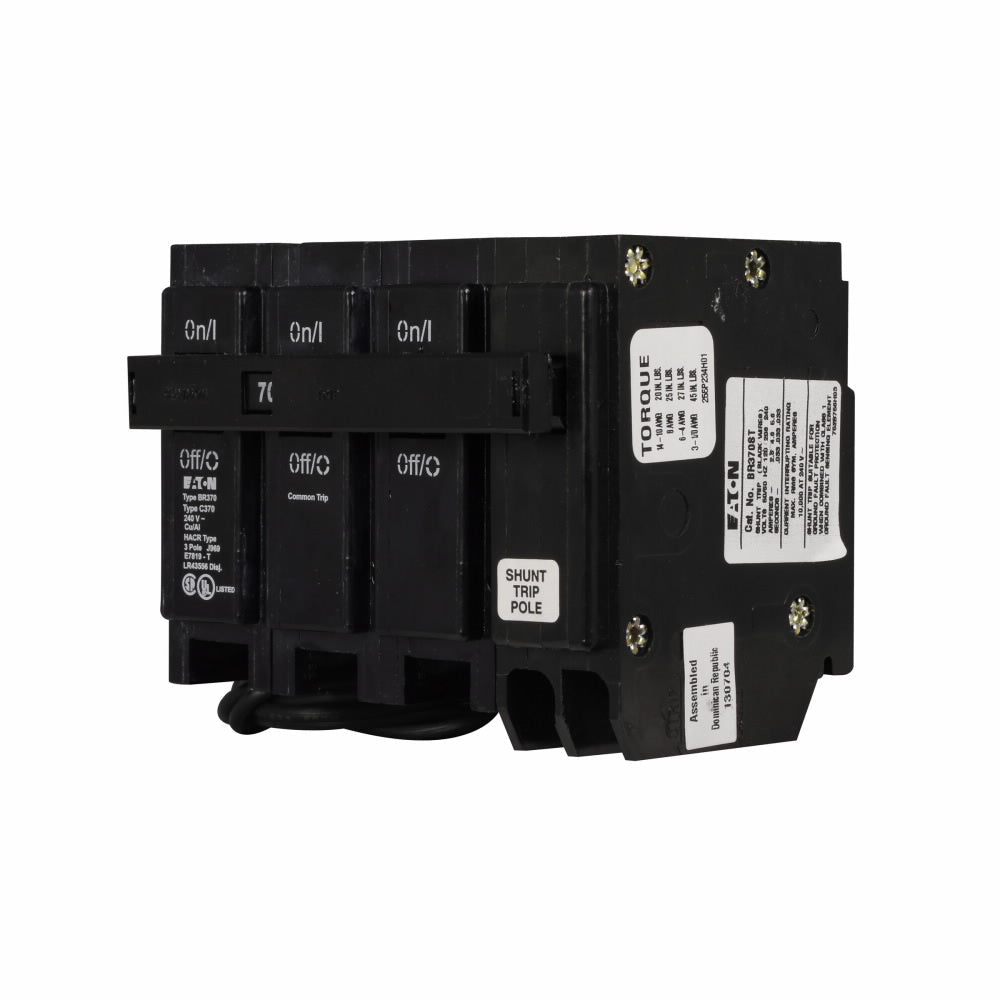 Cutler Hammer BR370ST Circuit Breaker | 240V 70A 3P 10kA@240V Plug-In BR Series