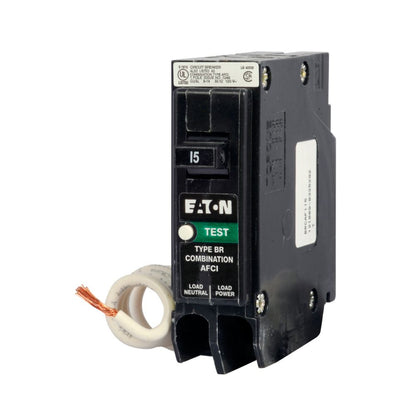 Cutler Hammer BRCAF115CS Circuit Breaker | 120V 15A 1P 10kA@120V Plug-In BR Series