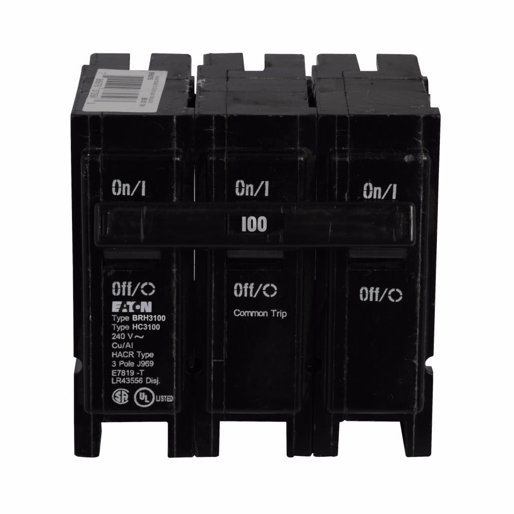 Cutler Hammer BRH3100 Circuit Breaker | BR Series BRH 240V 100A