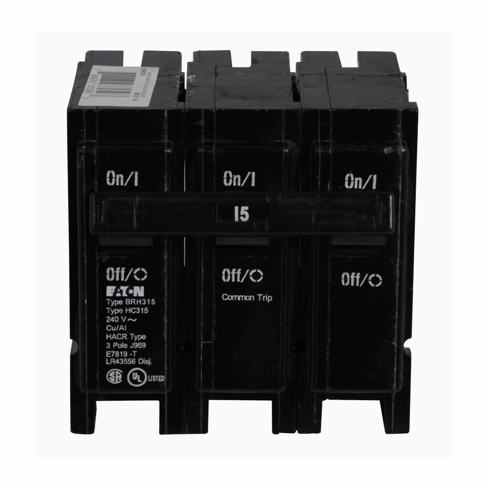 BRH315 - Cutler Hammer Plug-In 15 Amp 3 Pole Circuit Breaker - Essential Electric Supply