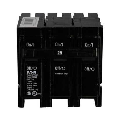 Cutler Hammer BRH325 Circuit Breaker | 240V 25A 3P 22kA@240V Plug-In BR Series