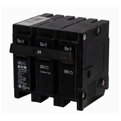 Cutler Hammer BRH325 Circuit Breaker | 240V 25A 3P 22kA@240V Plug-In BR Series