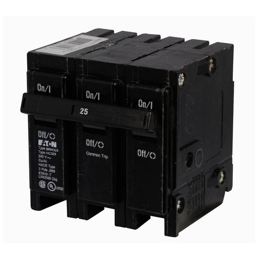 Cutler Hammer BRH325 Circuit Breaker | 240V 25A 3P 22kA@240V Plug-In BR Series
