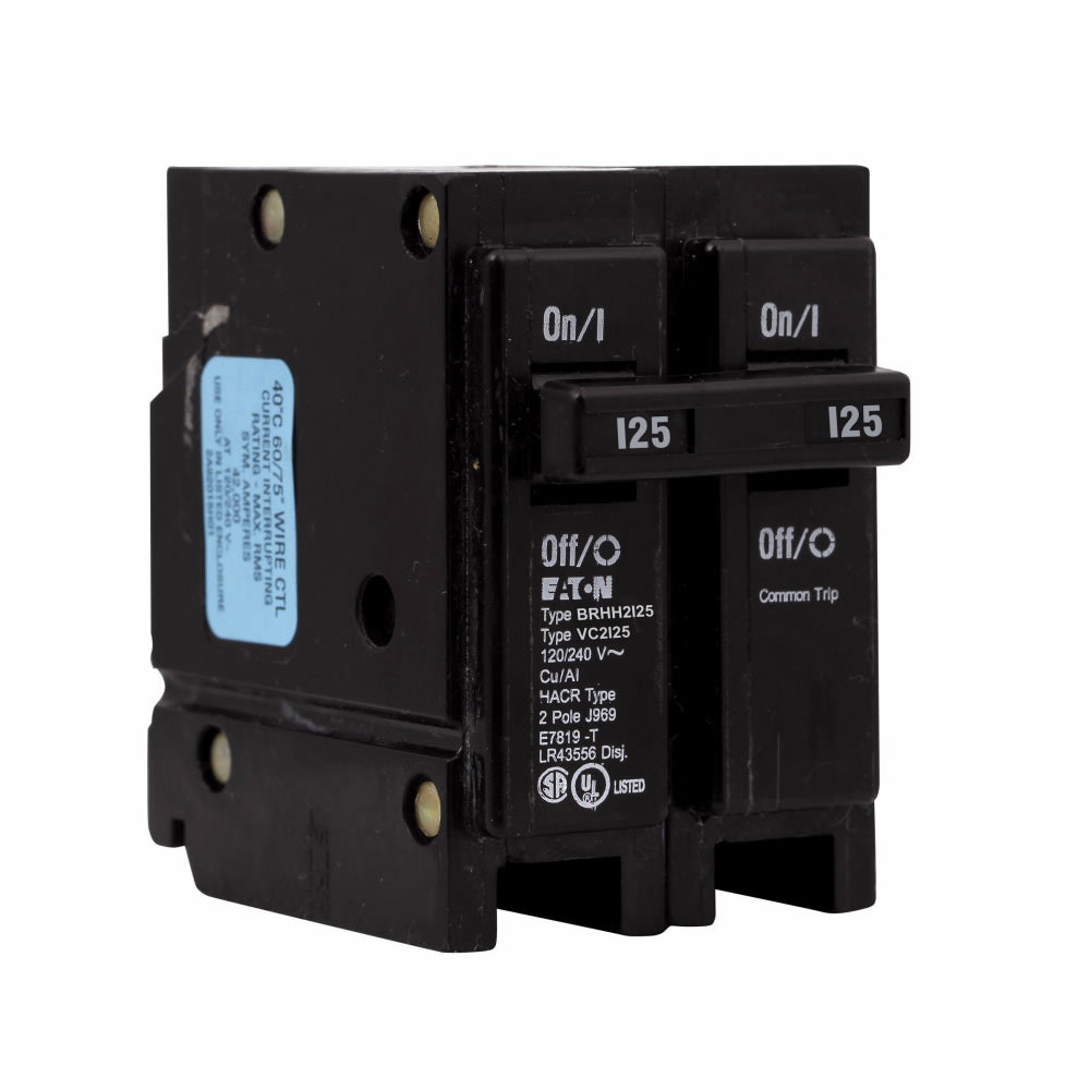 Cutler Hammer BRHH2125 Circuit Breaker | 240V 125A 2 Pole 42kA@240V BR Series