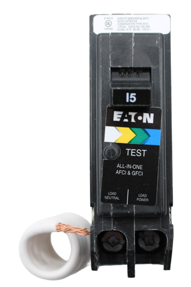 BRN115A1CS - Eaton Plug-In 120V 15A 1 pole circuit breaker 10kAIC@120V - Essential Electric Supply