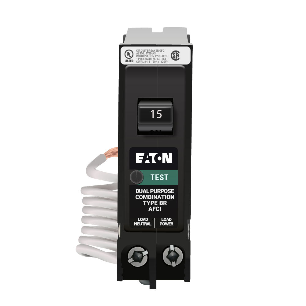 Eaton BRN115AF Circuit Breaker | 120V 15A 1P 10kA@120V Type BR