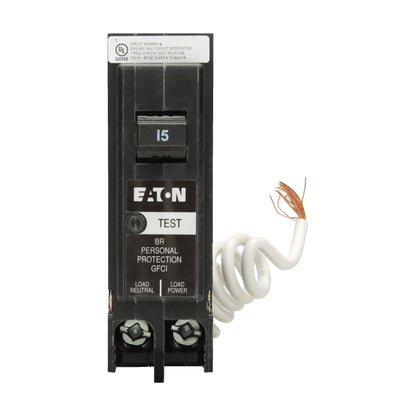 BRN115GFC - Eaton Plug-In 120V 15A 1 pole circuit breaker 10kA@120V - Essential Electric Supply