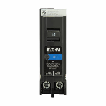 Eaton BRP115DF Circuit Breaker | 2V 15A 1P 10kA@120V Plug-In BR Series