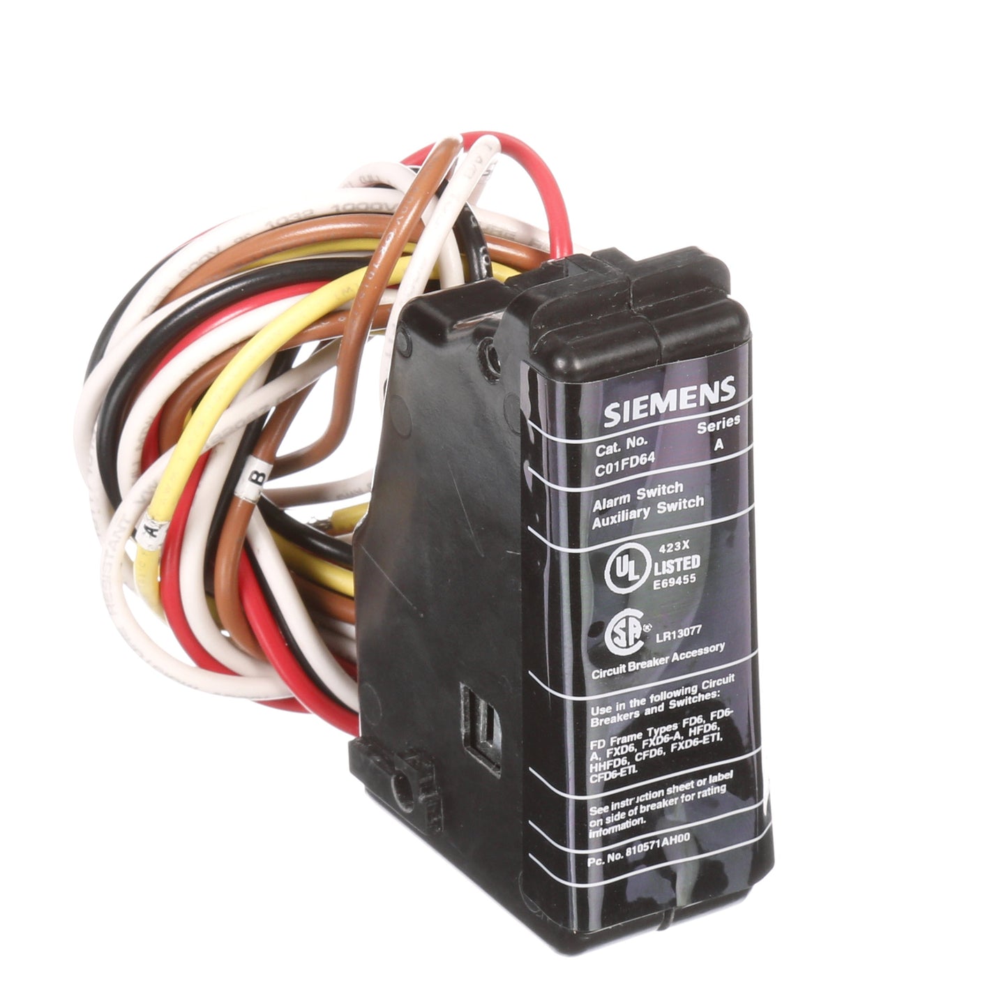 Siemens C01FD64 Circuit Breaker Bell Alarm | 480V Sentron Series