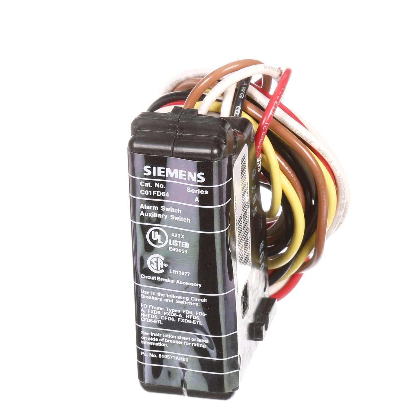 Siemens C01FD64 Circuit Breaker Bell Alarm | 480V Sentron Series