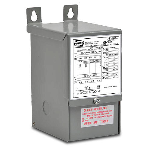 Hammond Power Solutions C1F1C0WES Transformer | 1kVA 277-120/240V Copper