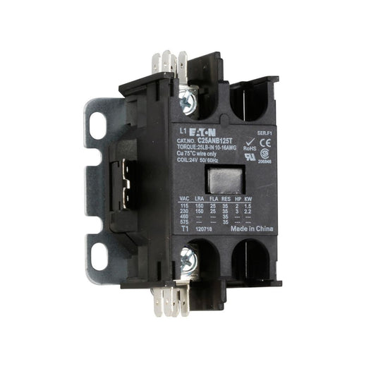 Eaton C25ANB140T Contactor | 1P 1Ph 40A 24V coil