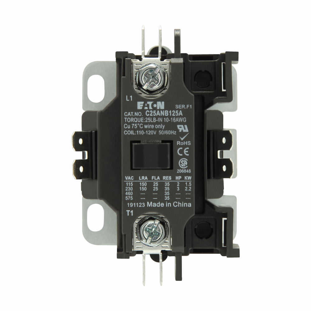Cutler Hammer C25ANB130A Contactor | 1P 1PH 600V 30A 120V C25 Series