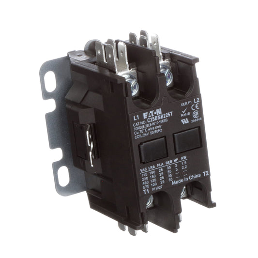 Cutler Hammer C25BNB225T Contactor | 2P 1P 600V 25A 24V C25 Series