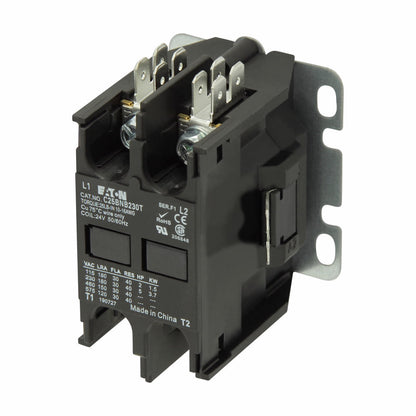Eaton C25BNB230T Contactor | 2P 1P 600V 30A 24V C25 Series