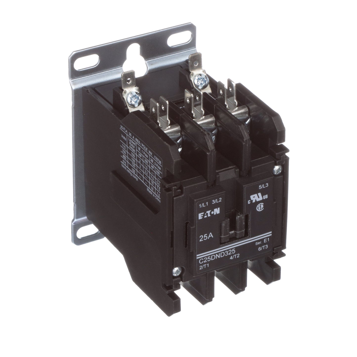 Cutler Hammer C25DND325B Contactor | 3P 3PH 600V 25A 208V Coil C25 Series