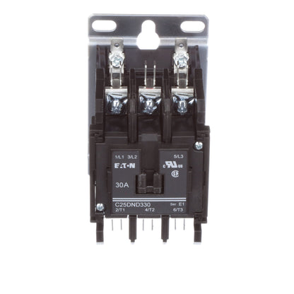 Eaton C25DND330A Contactor 3 pole 3 phase 600V 30A 120V coil C25 Series