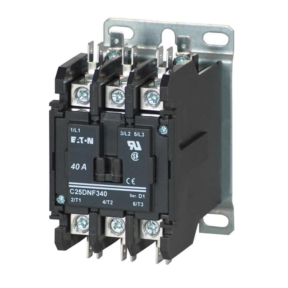 Cutler Hammer C25DNF240A Contactor | 2 pole 1 phase 600V 40A 110V coil C25 Series