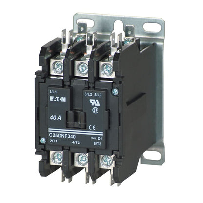 Cutler Hammer C25DNF240A Contactor | 2 pole 1 phase 600V 40A 110V coil C25 Series