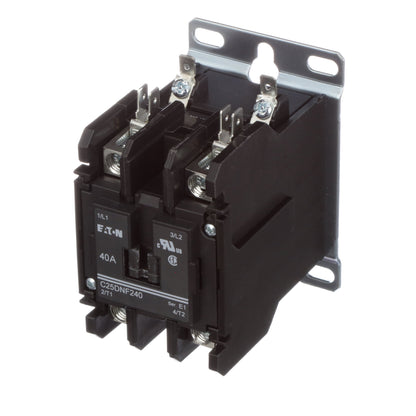 Cutler Hammer C25DNF240A Contactor | 2 pole 1 phase 600V 40A 110V coil C25 Series