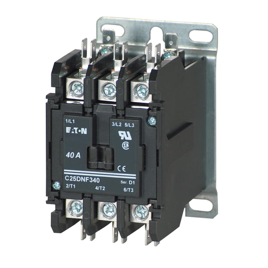 C25DNF240A Cutler Hammer C25 Series Contactor 600V 40A 120V Coil - Essential Electric Supply