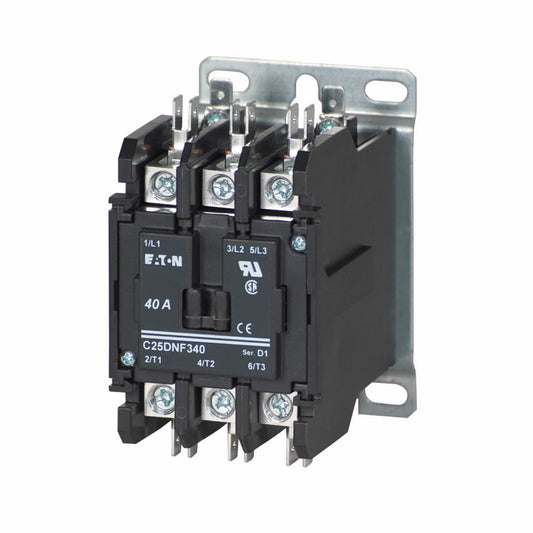 C25DNF340A Cutler Hammer C25 Series Contactor 600V 40A 120V Coil - Essential Electric Supply
