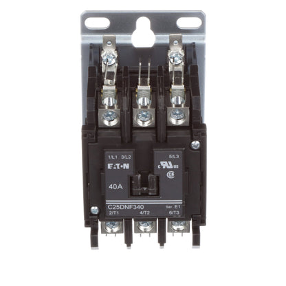 Cutler Hammer C25DNF340T Contactor | 3P 3PH 600V 40A 24V C25 Series