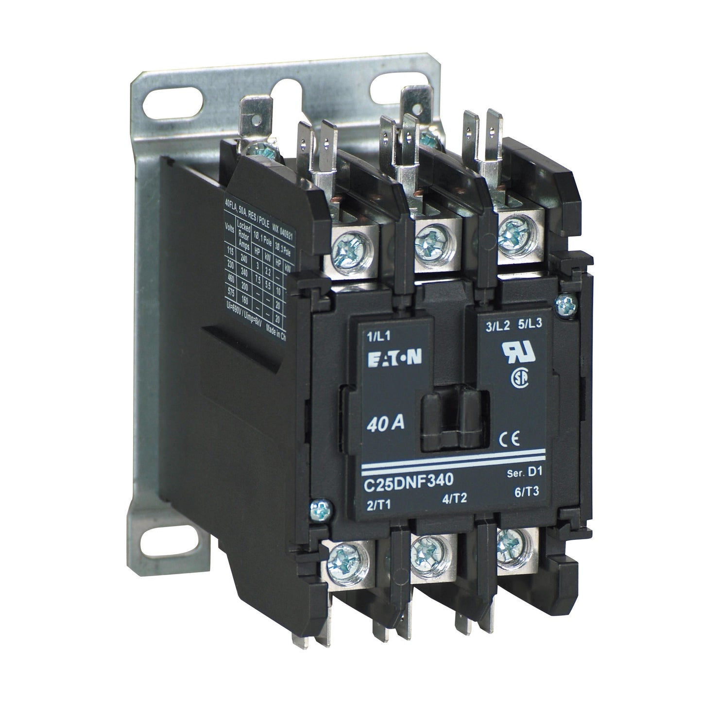 C25DNF350B Cutler Hammer C25 Series Contactor 600V 50A 240V Coil - Essential Electric Supply