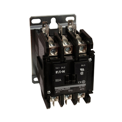 C25DNJ350H Cutler Hammer C25 Series Contactor 600V 50A 277V Coil - Essential Electric Supply