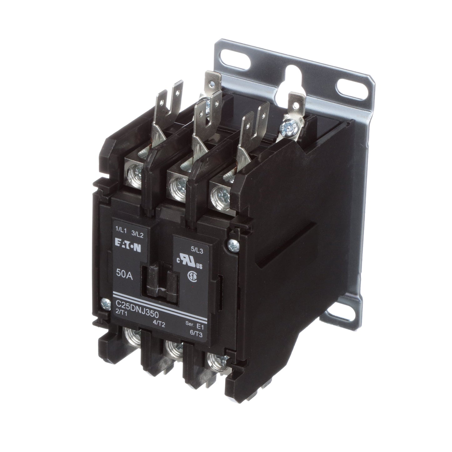 Cutler Hammer C25DNJ350T Contactor 3 pole 3 phase 600V 50A 24V coil C25 Series