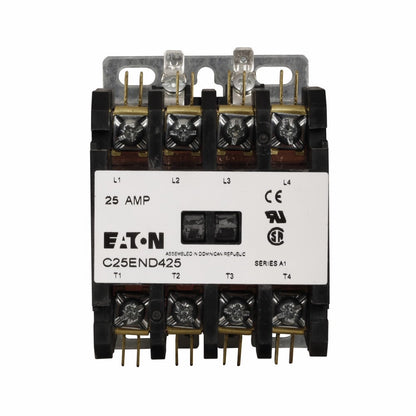 Cutler Hammer C25END430H Contactor | 600V 30A 3P 4P 277V Coil C25 Series