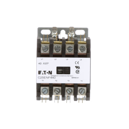 Cutler Hammer C25ENF440A Contactor | 600V 3P 40A 4P 120V Coil C25 Series