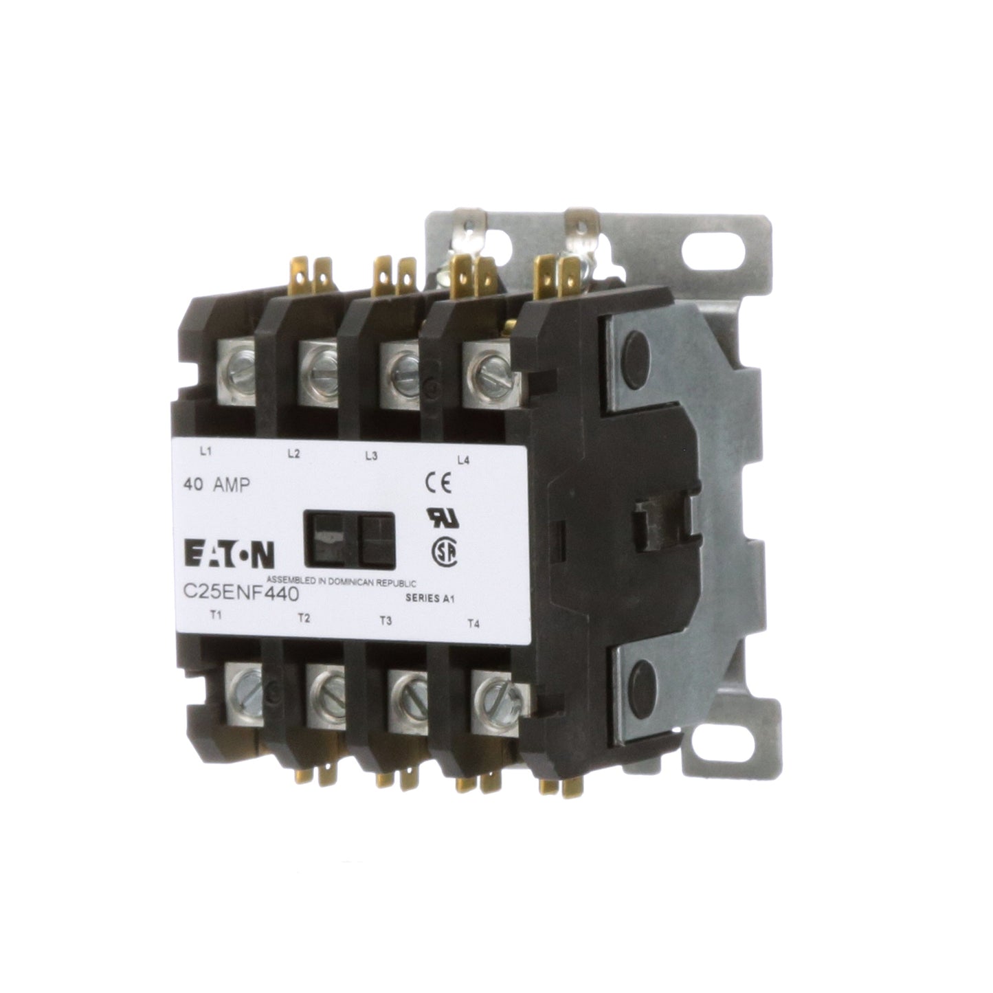 Cutler Hammer C25ENF440A Contactor | 600V 3P 40A 4P 120V Coil C25 Series