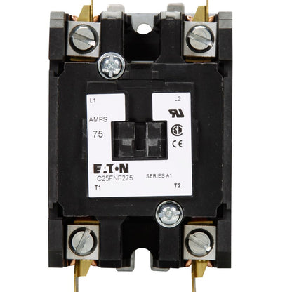 Cutler Hammer C25FNF275B Contactor | 2P 1P 600V 75A 208V Coil C25 Series