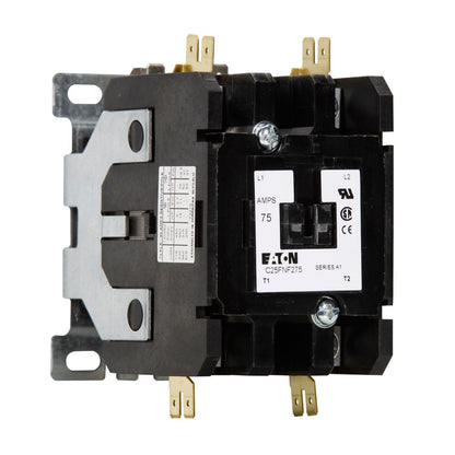 Cutler Hammer C25FNF275B Contactor | 2P 1P 600V 75A 208V Coil C25 Series