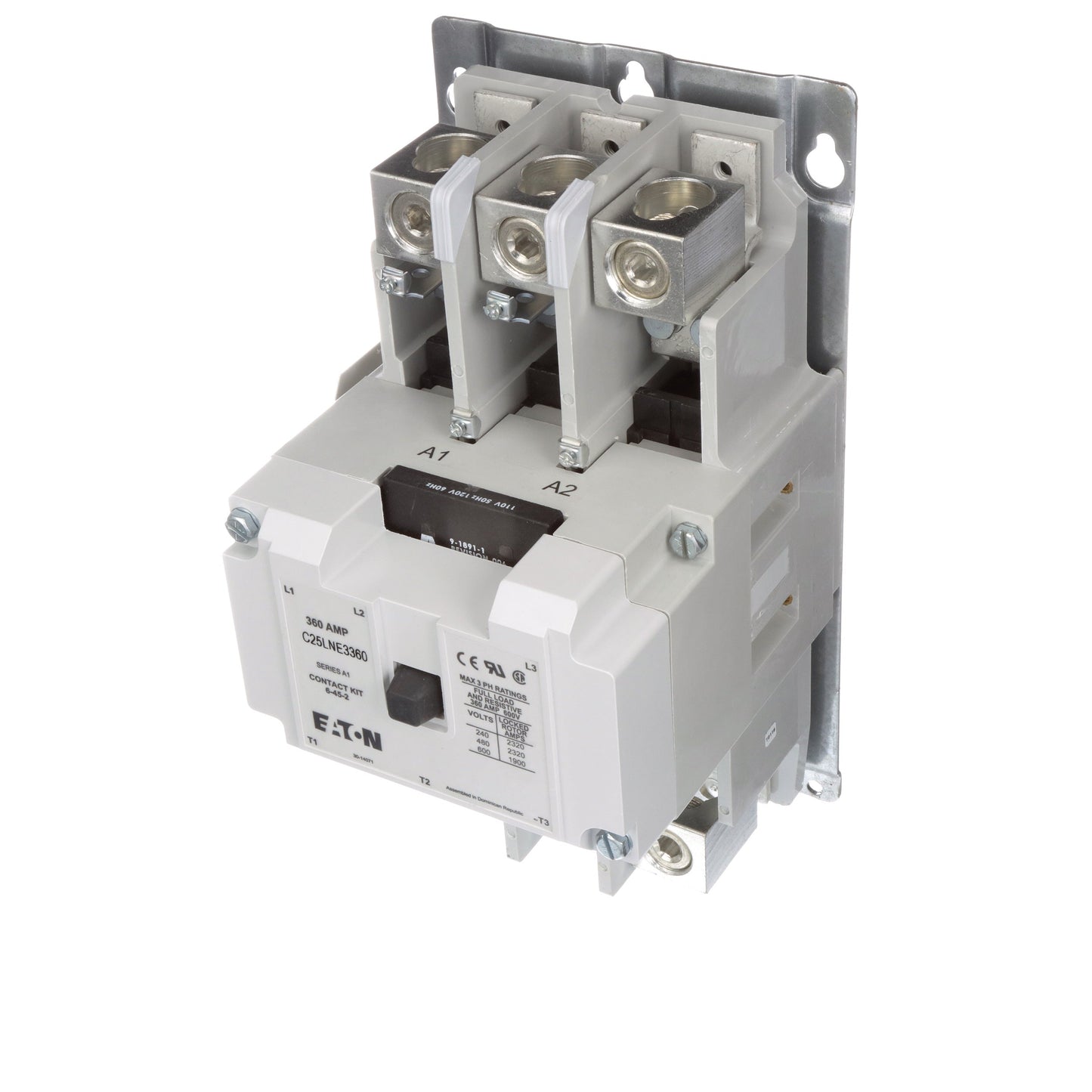 Cutler Hammer C25LNE3360A Contactor | 3P 3PH 600V 360A 110V Coil C25 Series