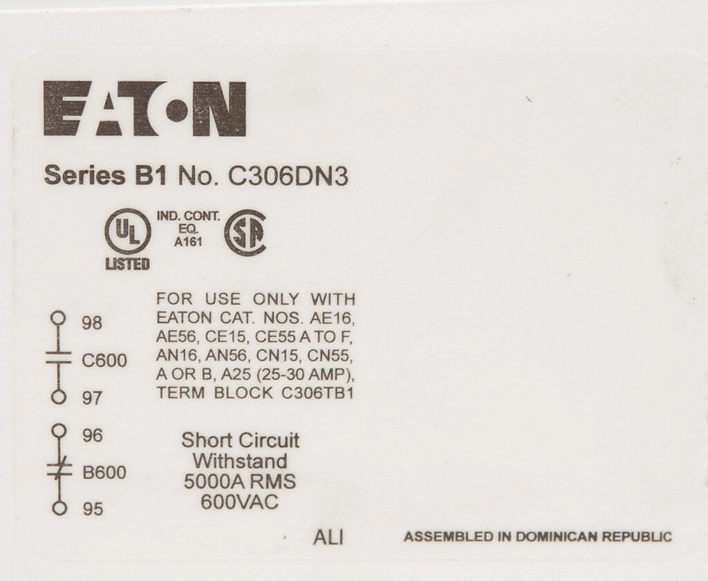 Cutler Hammer C306DN3B Motor Control | Freedom Series C306 32A