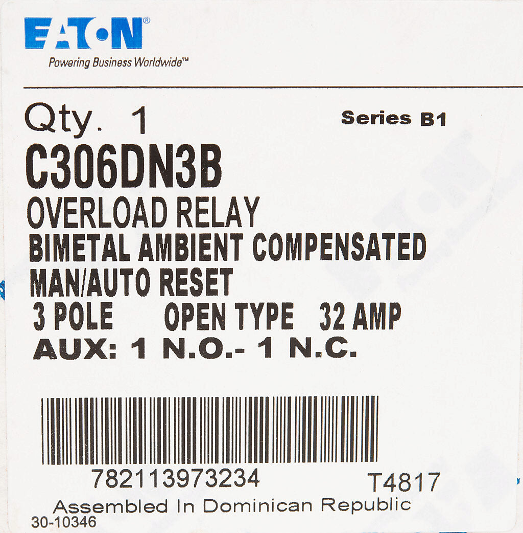 Cutler Hammer C306DN3B Motor Control | Freedom Series C306 32A