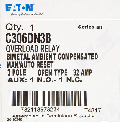 Cutler Hammer C306DN3B Motor Control | Freedom Series C306 32A