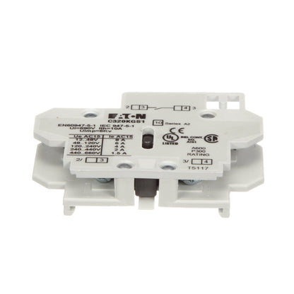 Cutler Hammer C320KGS1 Contactor And Motor Starter Auxiliary | 120/600 V AC 1NO Freedom Series