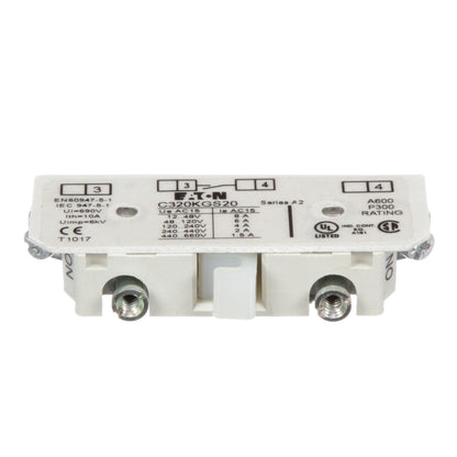 Cutler Hammer C320KGS20 Contactor And Motor Starter Auxiliary | 1NO Freedom Series