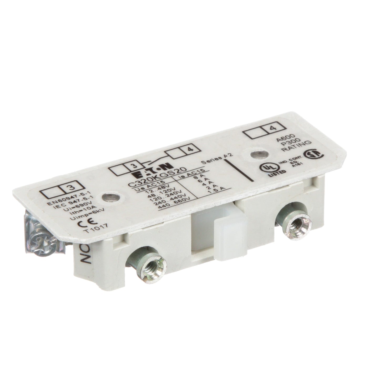 Cutler Hammer C320KGS20 Contactor And Motor Starter Auxiliary | 1NO Freedom Series