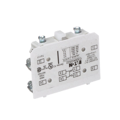 Eaton C320KGS22 Contactor And Motor Starter Auxiliary | 1NO/1NC Freedom Series